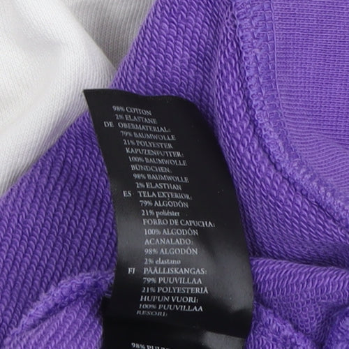 Monki Unisex Purple Hoodie - Medium, Pullover Style