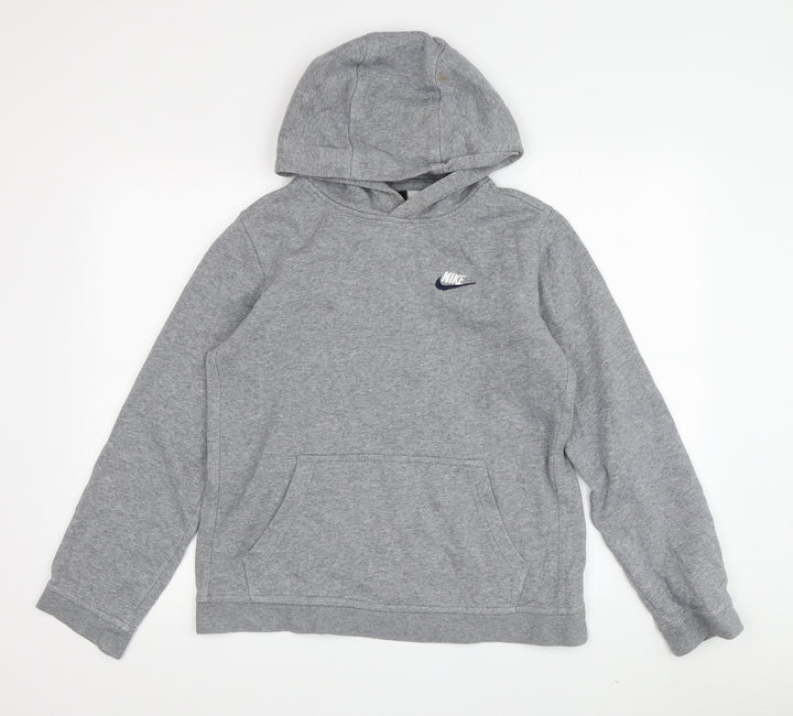 Nike Boys Grey Hoodie XL Pullover, Jersey, Logo Accented