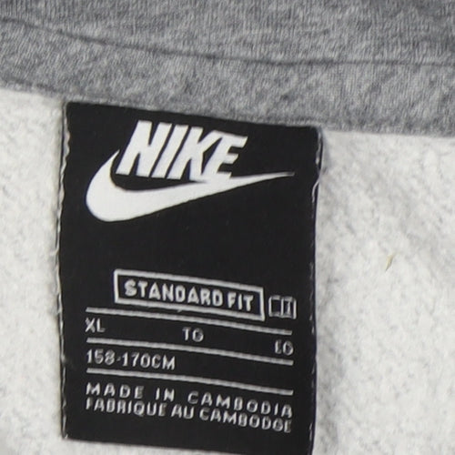Nike Boys Grey Hoodie XL Pullover, Jersey, Logo Accented