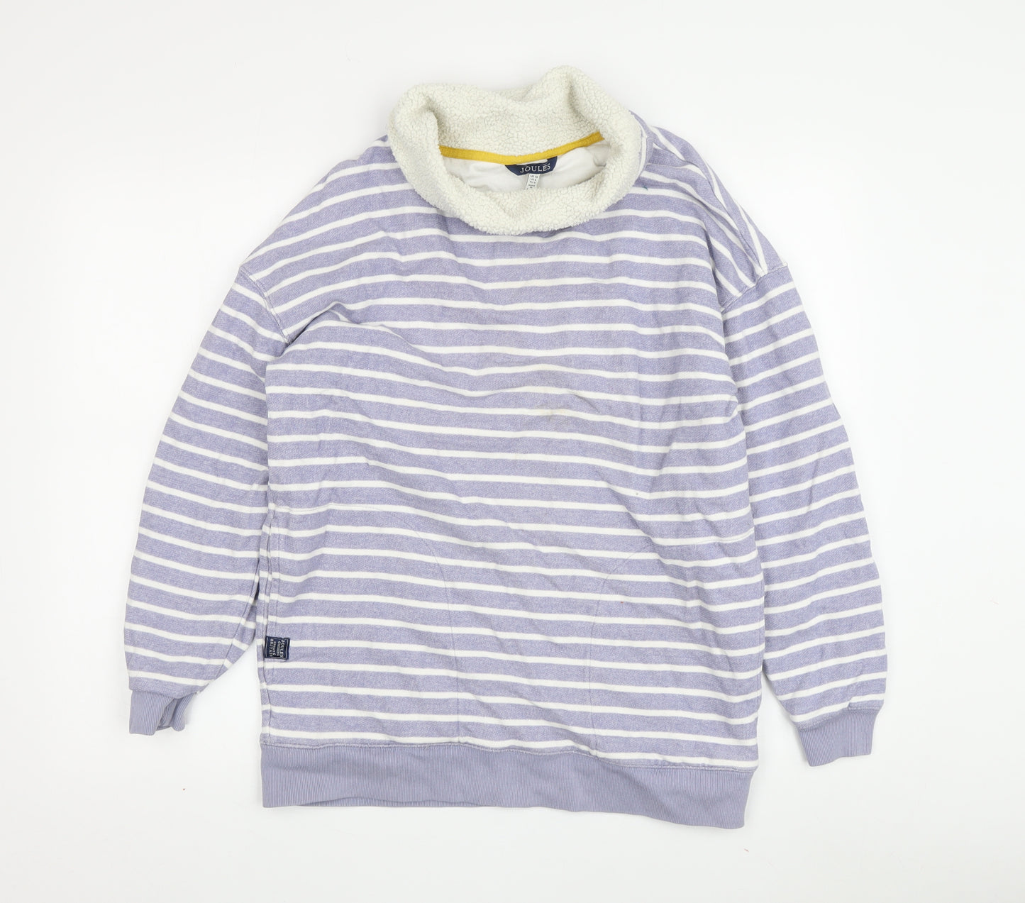Joules Women's Purple Striped Sweatshirt Size L