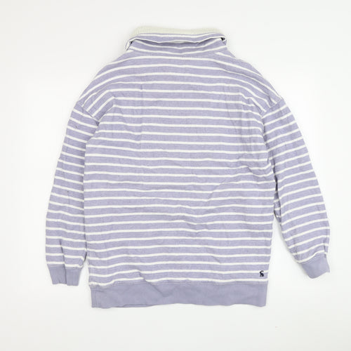 Joules Women's Purple Striped Sweatshirt Size L