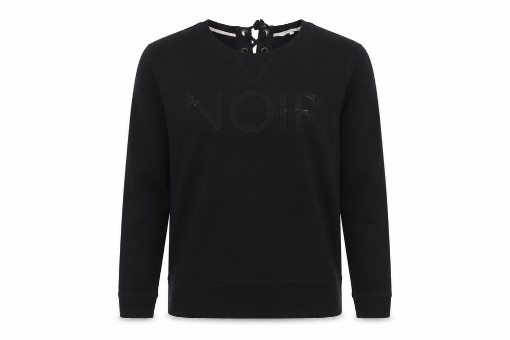Front view of Sandwich Women’s Black Pullover Sweatshirt XS