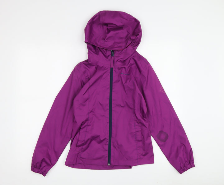 Decathlon Teens Purple Waterproof Rain Jacket Size 12