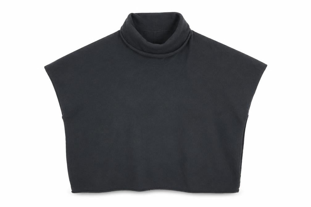 Front view of Gray & Willow Women's Black Wool Sleeveless Cape S