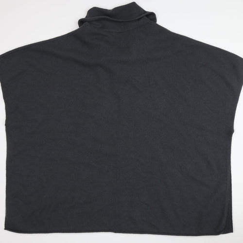 Gray & Willow Women's Black Wool Sleeveless Cape S
