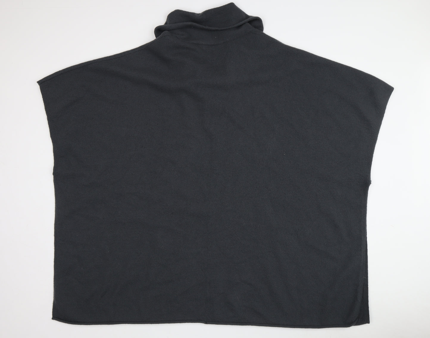 Gray & Willow Women's Black Wool Sleeveless Cape S