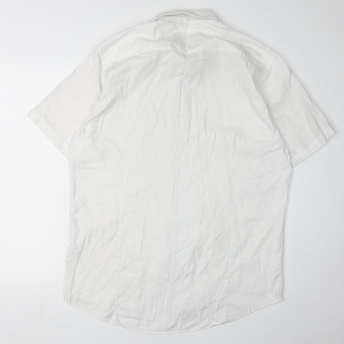 Gino Marcello Men's White XL Button-Up Casual Shirt