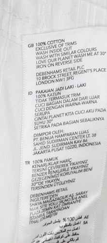 Mantaray Men's White Henley T-Shirt Size L