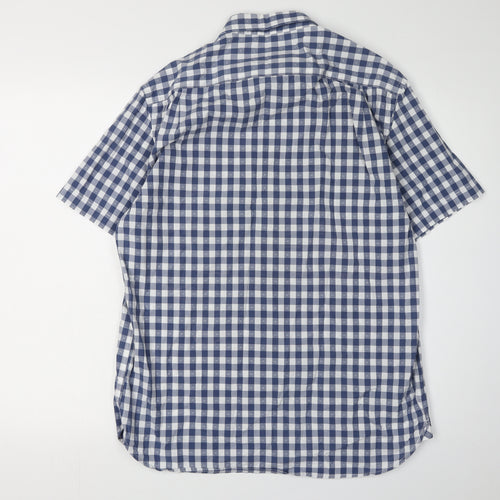 Howick Men's Blue Check Short Sleeve Shirt - M