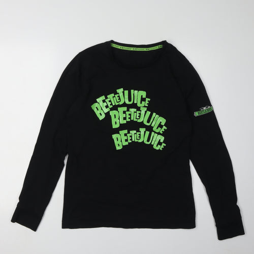 Beetlejuice Men's XS Black Pyjama Top