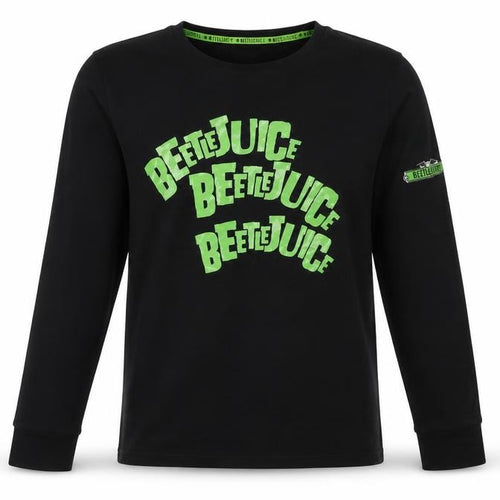 Beetlejuice Men's XS Black Pyjama Top