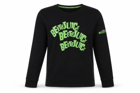 Beetlejuice Men's XS Black Pyjama Top