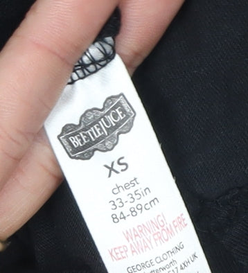 Beetlejuice Men's XS Black Pyjama Top