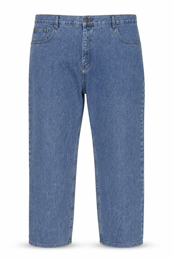 Front view of G-Division Men's Blue Straight Jeans, size 44