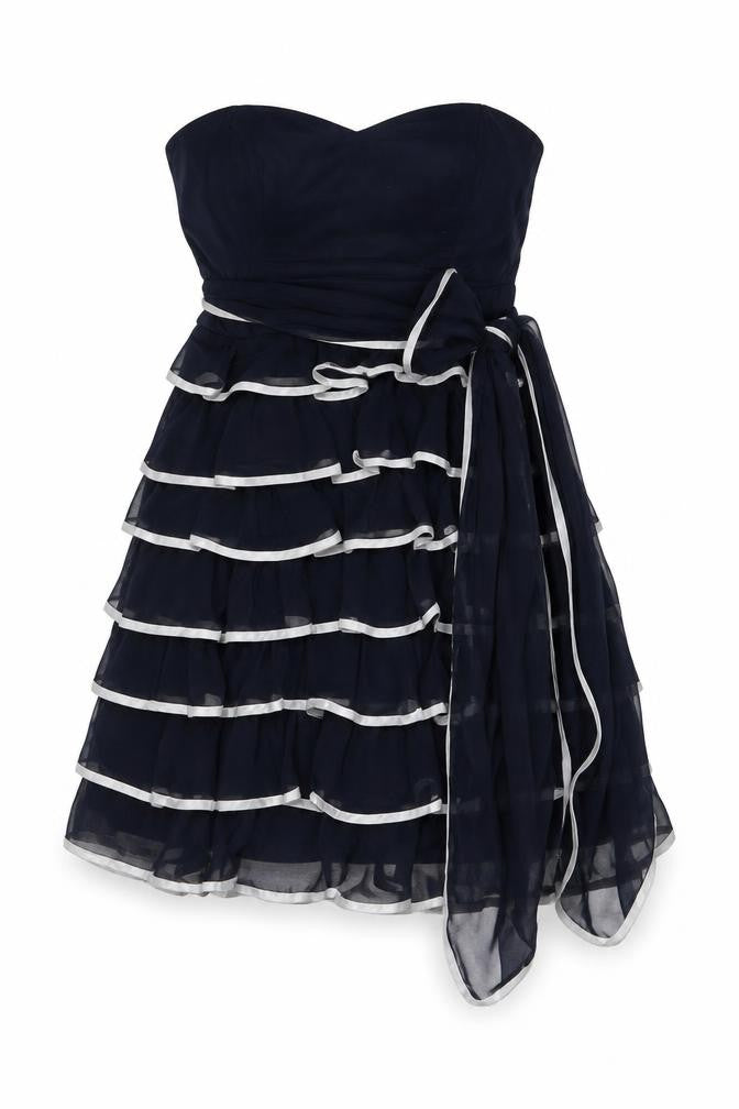 Front view of French Connection Women's Black, size 10, Strapless Dress