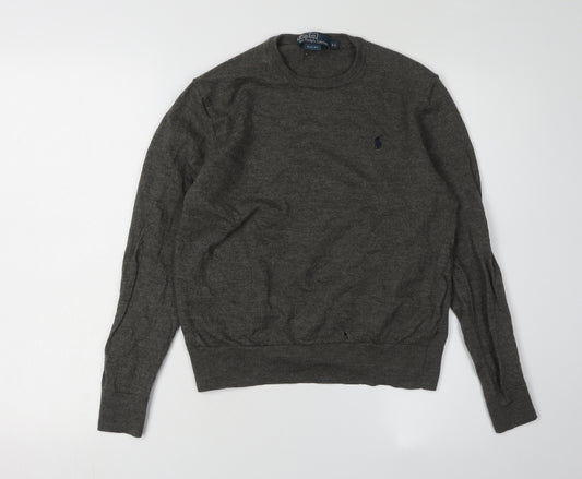 Ralph Lauren Boys Grey Merino Wool Slim Fit Jumper XL Pullover