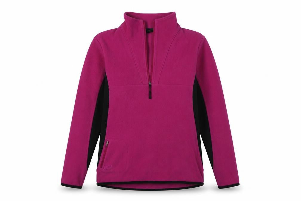 Front view of Technicals Women’s Pink Fleece Pullover Hoodie, size UK 14