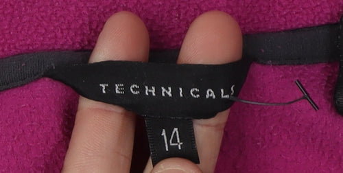 Technicals Women’s Pink Fleece Pullover Hoodie, Size 14