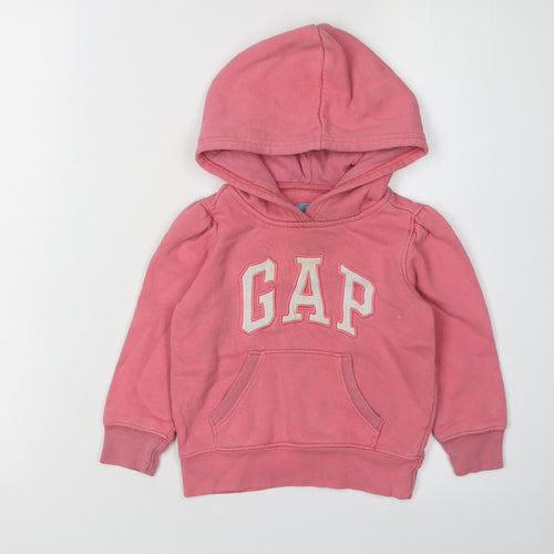 GAP Girls Pink Pullover Hoodie 2 Years - Casual Comfy Everyday Wear