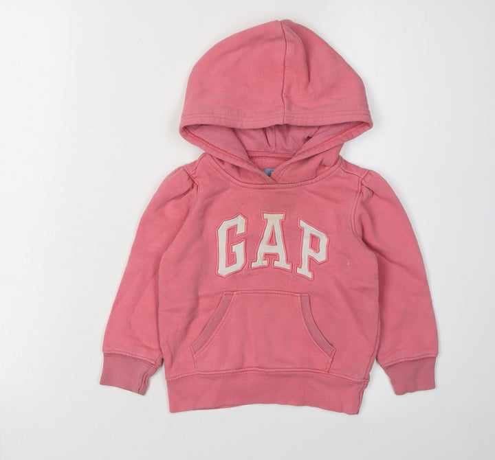 GAP Girls Pink Pullover Hoodie 2 Years - Casual Comfy Everyday Wear