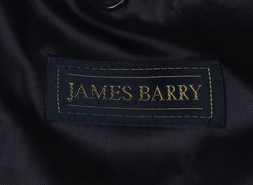 James Barry Men's Blue Check Blazer, Size 48R, Formal