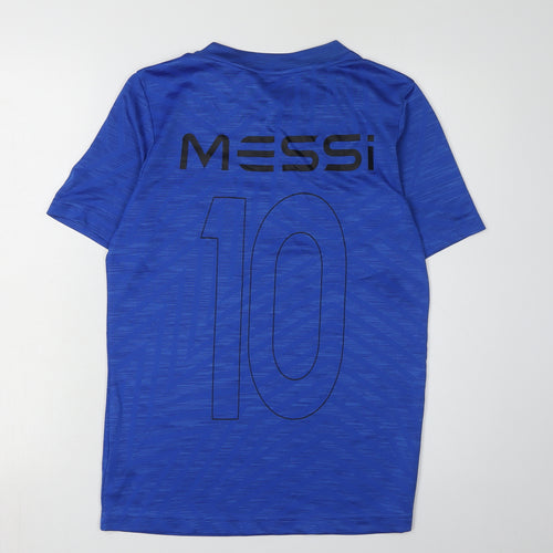 Adidas Boys' Blue Messi Football Jersey T-Shirt Large