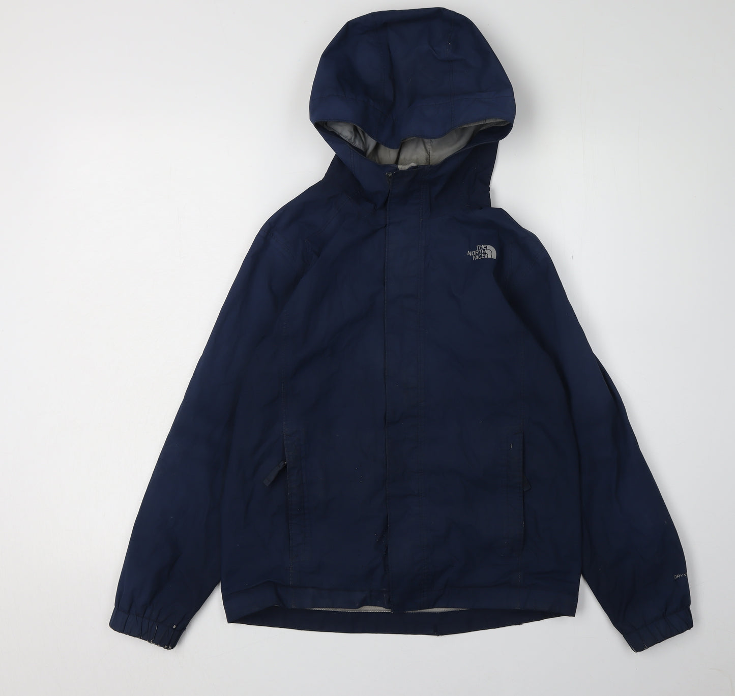 The North Face Boys Blue Rain Coat M - Waterproof Spring Autumn
