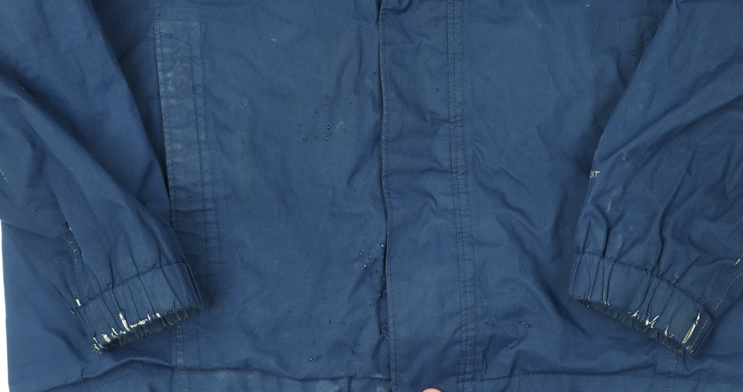 The North Face Boys Blue Rain Coat M - Waterproof Spring Autumn