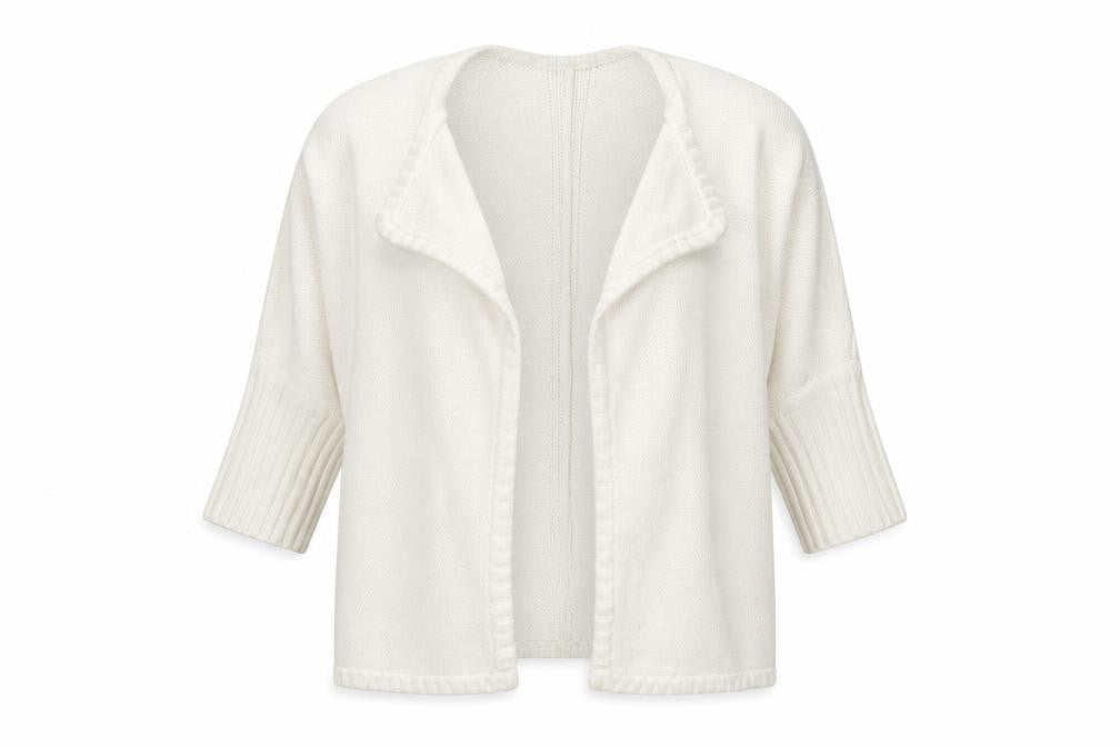 Front view of Karen Millen Women's White Cardigan, size 2