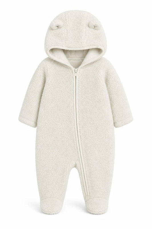babyGap Unisex Ivory Babygrow 3-6 Months, Fleece, Hooded