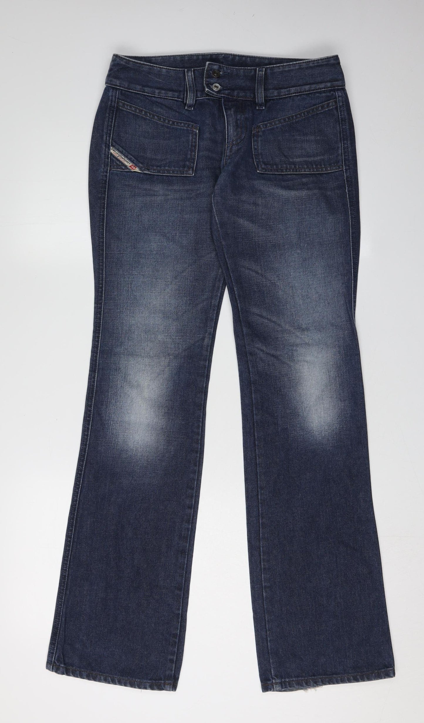 Diesel Women's Blue Bootcut Jeans Size 0 Distressed