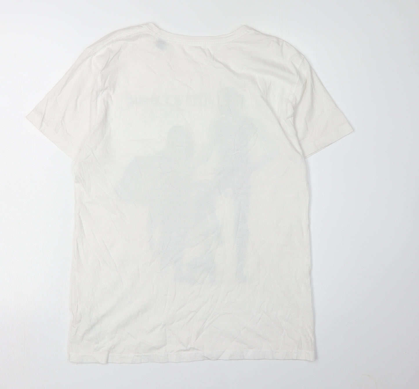 White Fleetwood Mac Band Themed Men's Medium T-Shirt