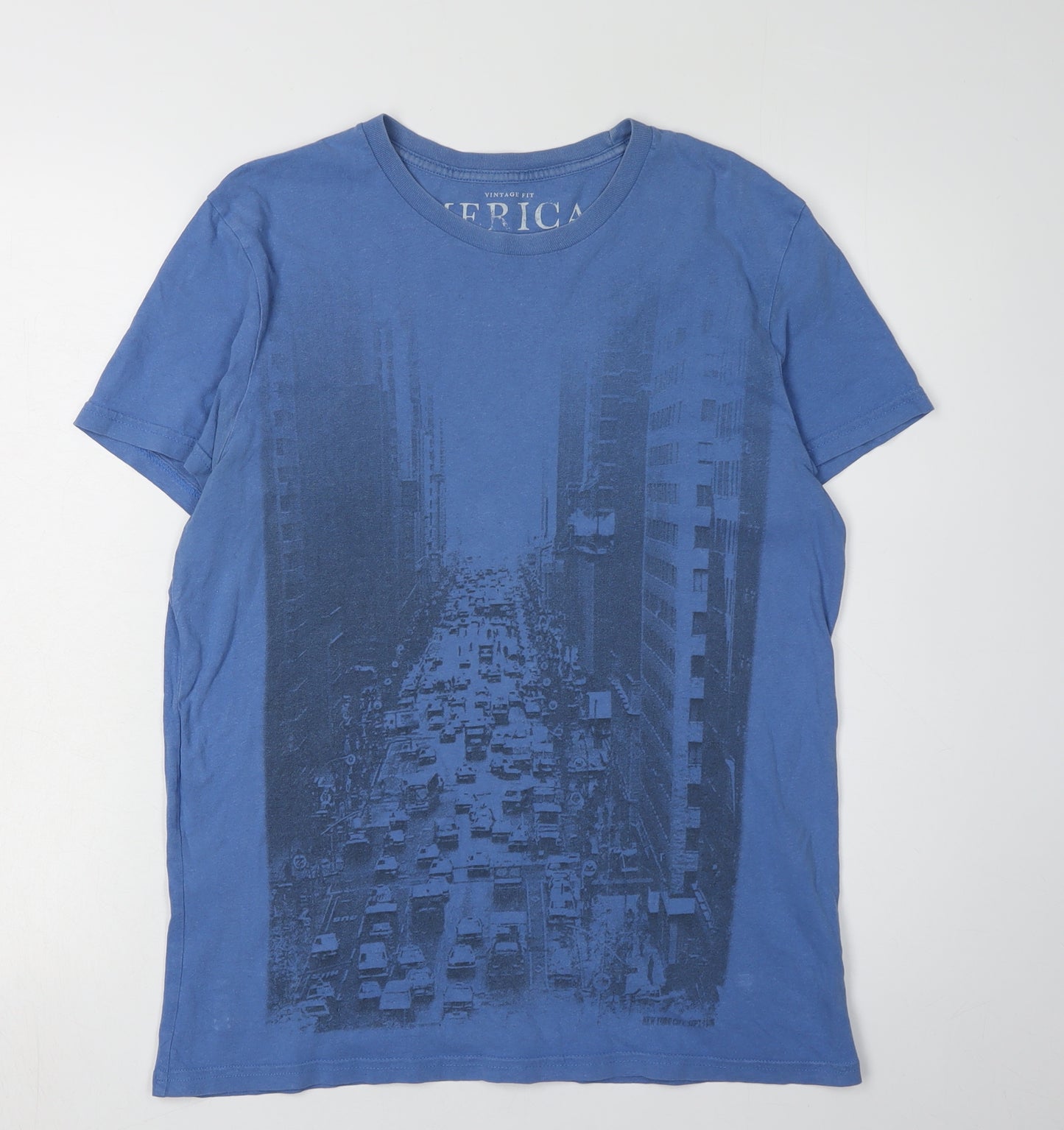 American Eagle Men’s Blue Graphic T-Shirt M