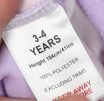 My Little Pony Girls Purple One Piece Fleece 3-4 Years