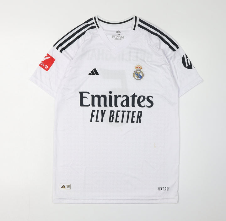 Adidas Boys White Football Jersey, Size 176, Short Sleeve