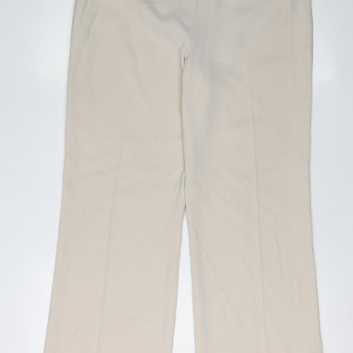 Coast Women's Beige Wide-Leg Trousers Size 12
