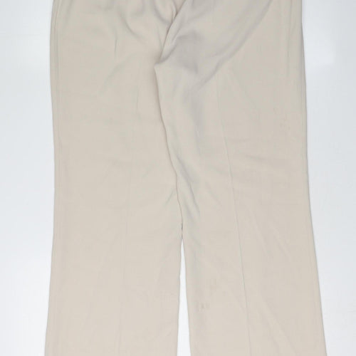 Coast Women's Beige Wide-Leg Trousers Size 12