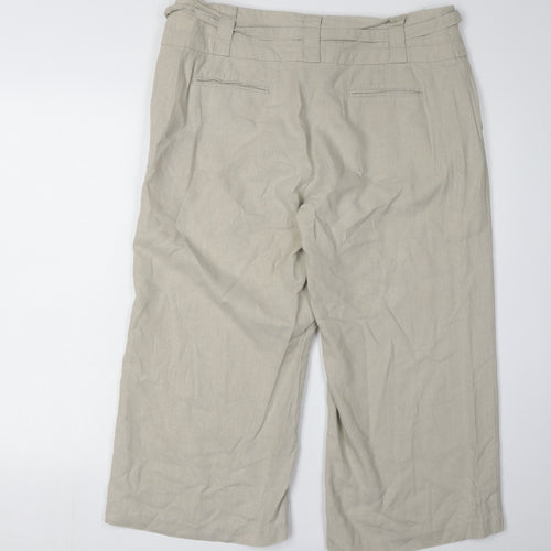 Dorothy Perkins Women's Beige Cropped Trousers Size 14