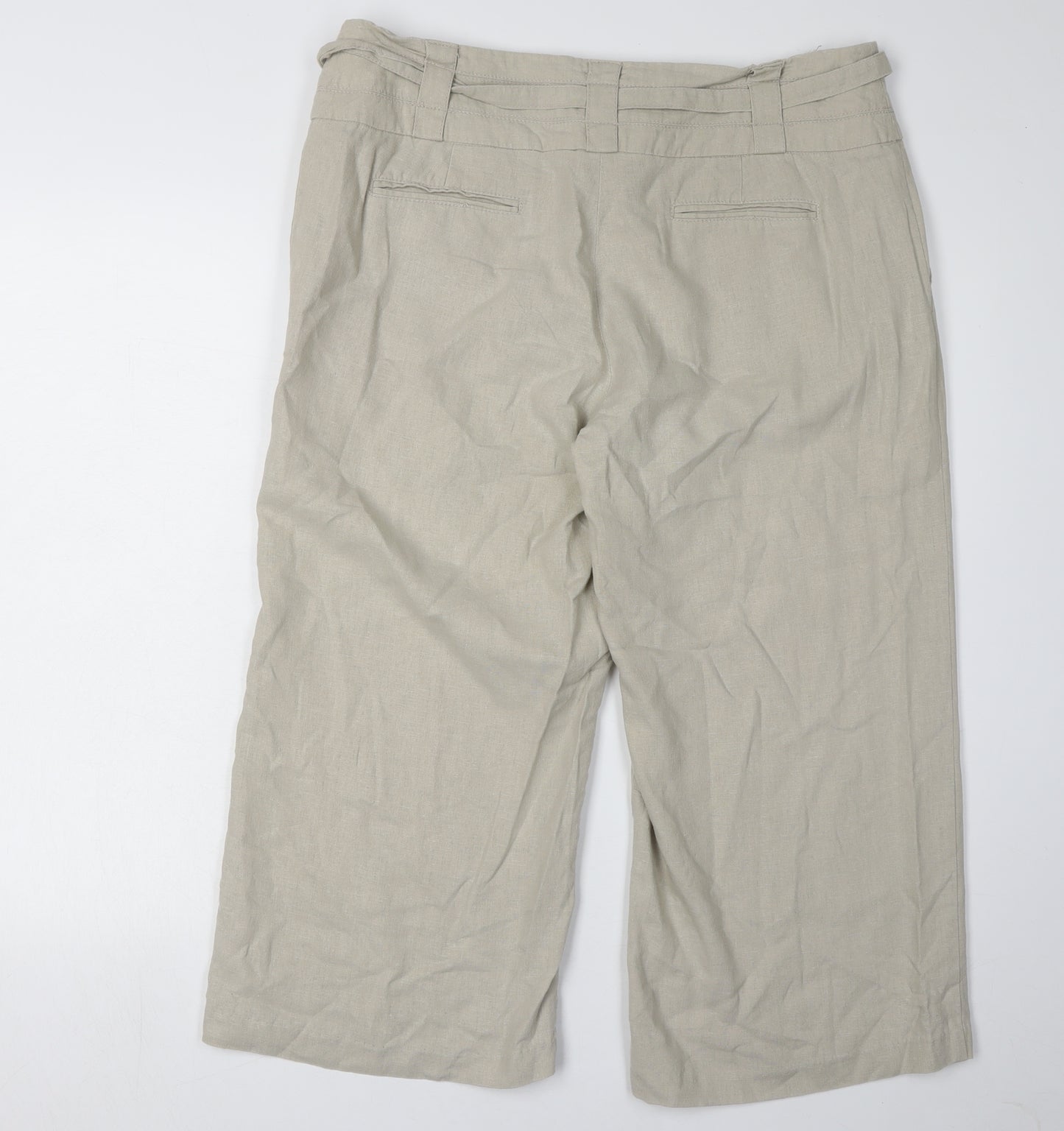 Dorothy Perkins Women's Beige Cropped Trousers Size 14