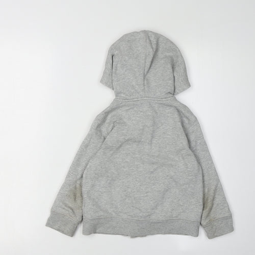 GAP Boys Grey Full Zip Hoodie, 4 Years, Cotton Blend