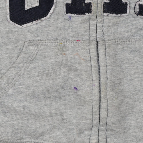 GAP Boys Grey Full Zip Hoodie, 4 Years, Cotton Blend