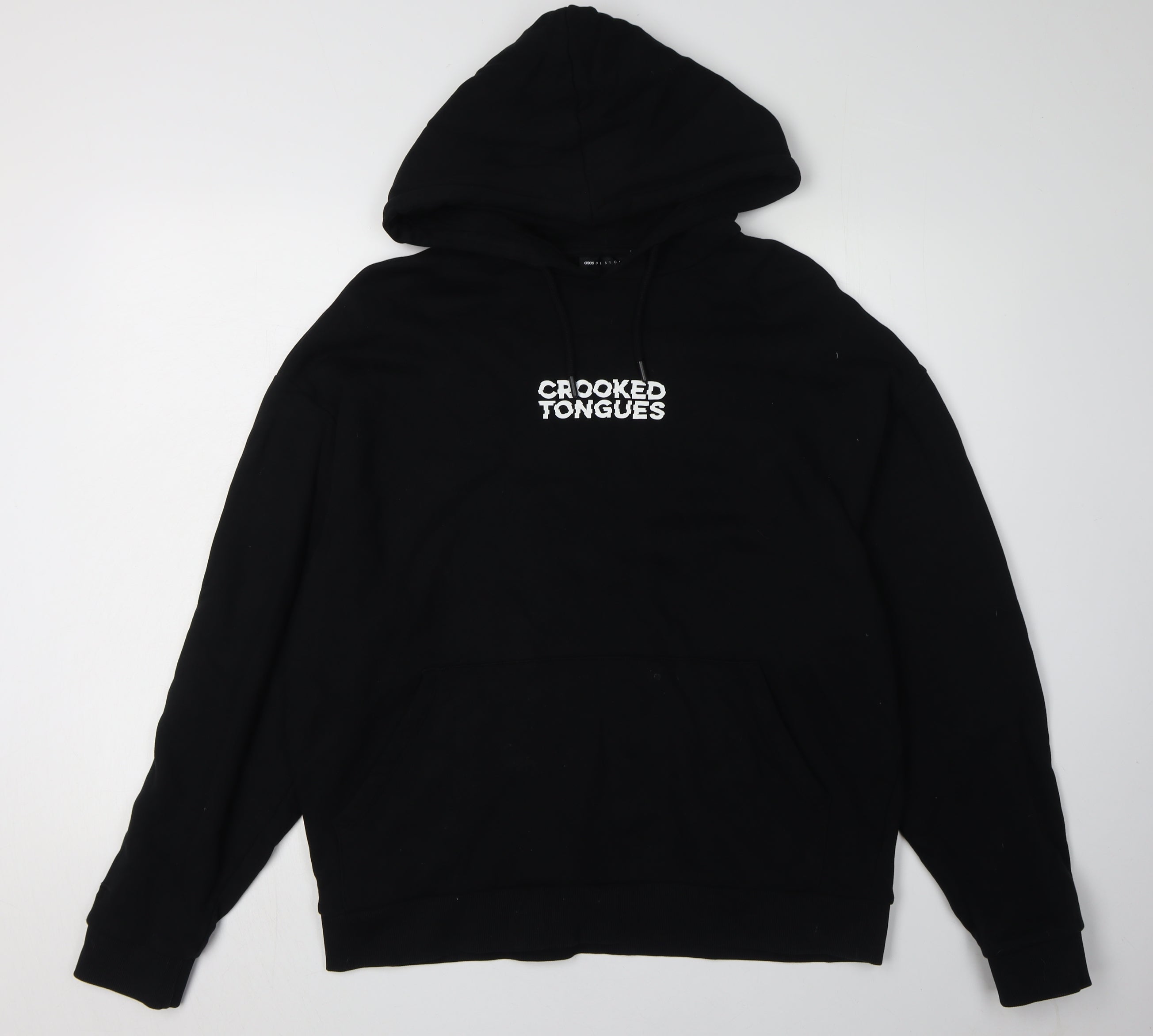 Crooked Tongues Men's Black Hoodie L Pullover Fleece – Preworn
