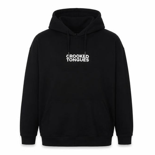 Crooked Tongues Men's Black Hoodie L Pullover Fleece