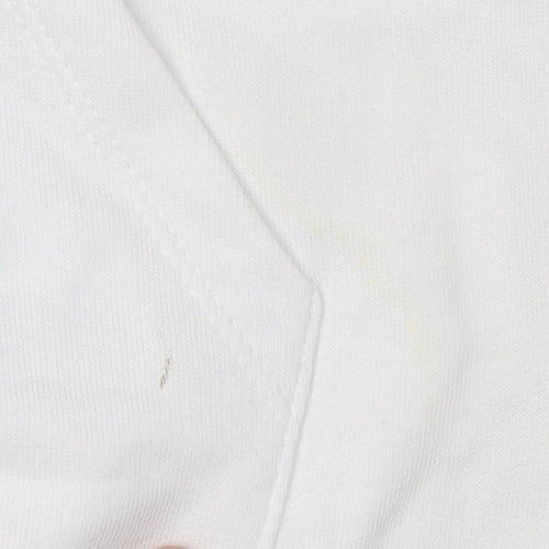 Crooked Tongues Men's White Hoodie M - Graphic Print, Hooded