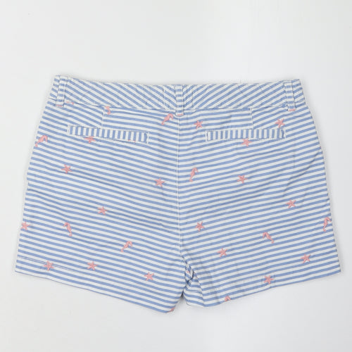 FatFace Girls Blue Chino Shorts, Size 12-13, Striped Pattern
