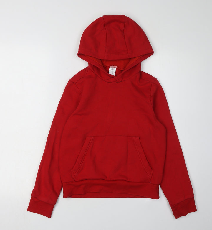 Decathlon Boys Red Pullover Hoodie 10-11 Years