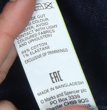 Marks and Spencer Women's Blue Straight Jeans Size 10