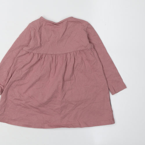 Disney Girls Pink Minnie Mouse Shift Dress 18 Months