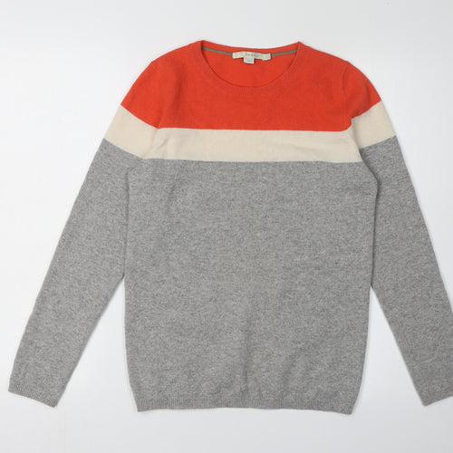 Boden Women's Multicoloured Cashmere Pullover Jumper Size 8