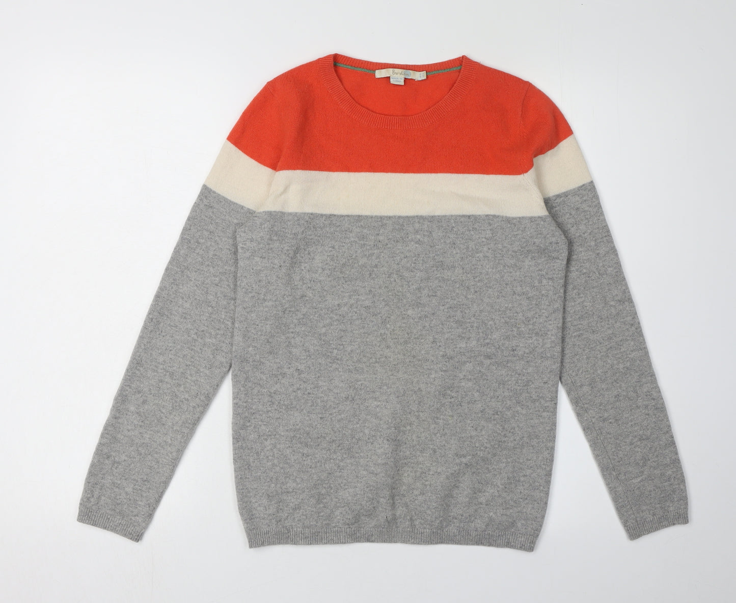 Boden Women's Multicoloured Cashmere Pullover Jumper Size 8